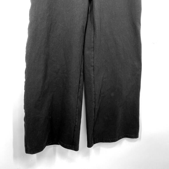 Chicos Cotton Stretch Wide Leg Pants Womens Size 10 Medium Black - Picture 7 of 9